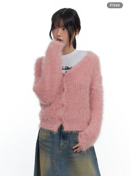 snug-chic-button-up-cardigan-cs420 / Pink