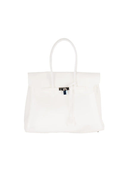 belted-oversized-jelly-bag-cy521 / White