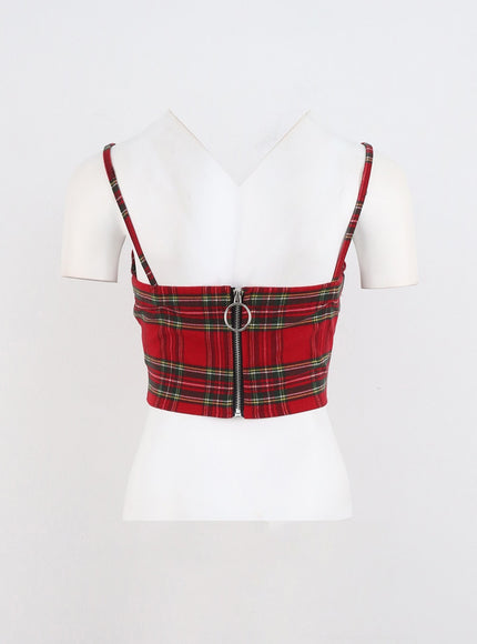 plaid-v-neck-bustier-in323