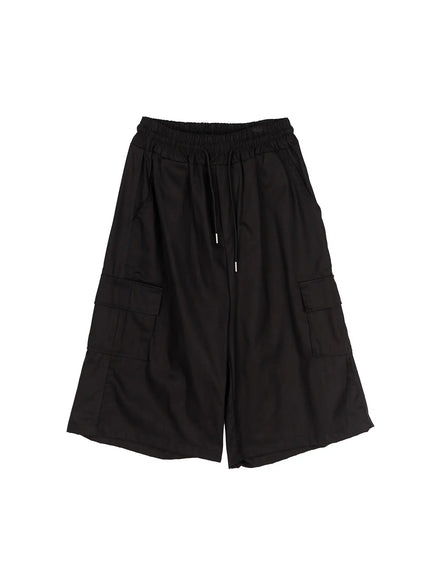 cargo-pocket-bermuda-shorts-cu515 / Black