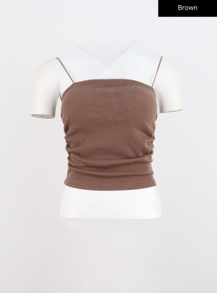 ruched-camisole-co306 / Brown