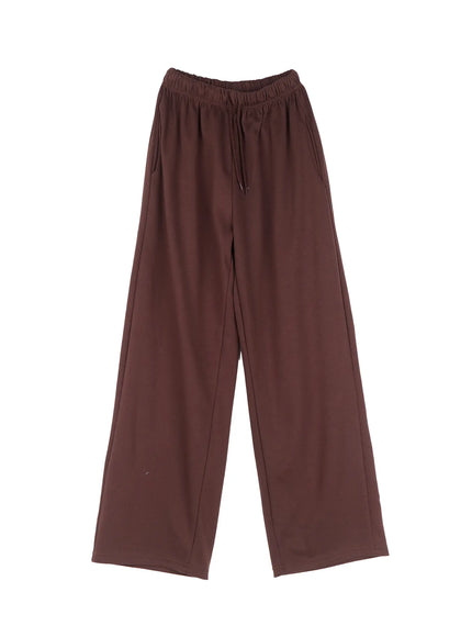 comfy-wide-leg-sweatpants-cl515 / Brown