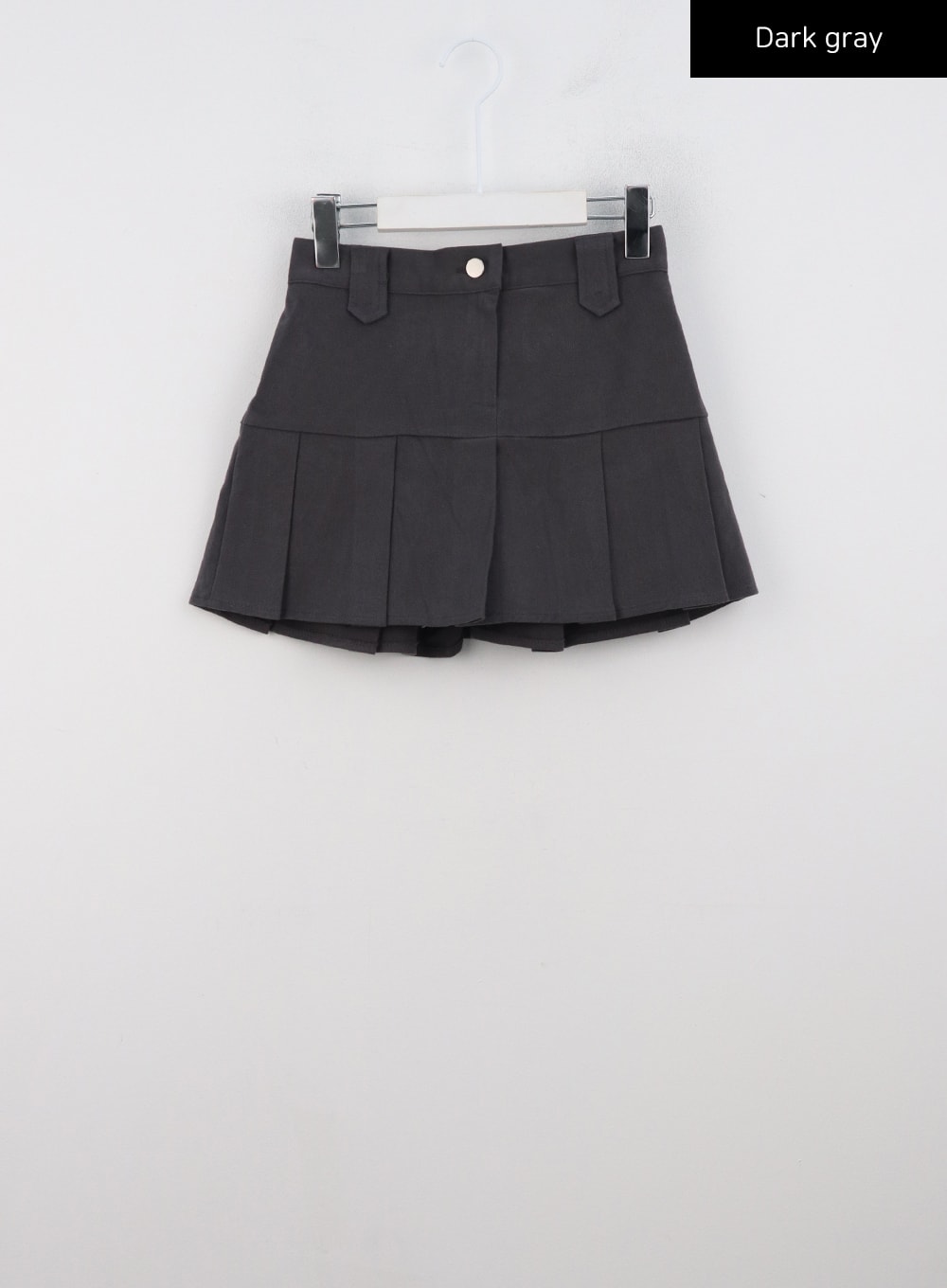 fleece-pleated-mini-skirt-cd301 / Dark gray