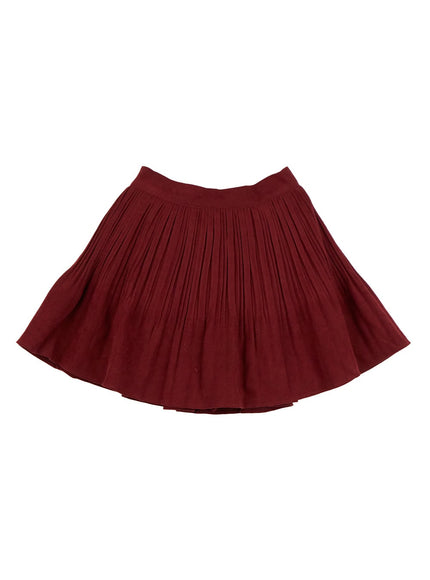 flare-fusion-mini-skirt-od403 / Dark red