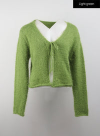 ribbon-crop-knit-sweater-cj408 / Light green