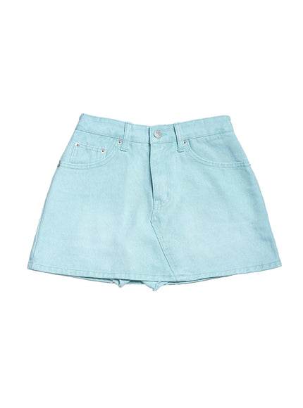 cotton-candy-mini-skirt-cs525 / Light green