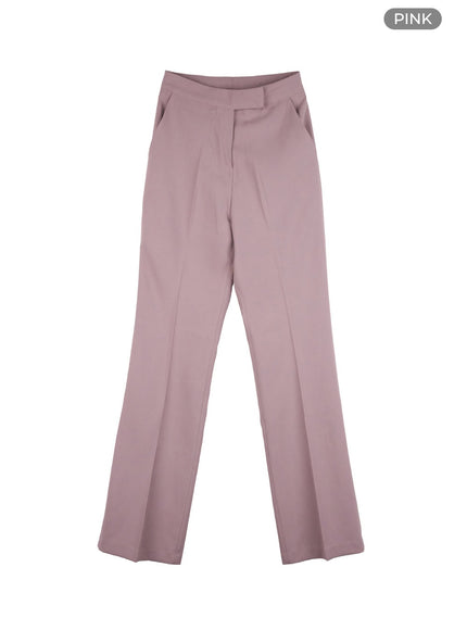 stylish-slim-fit-tailored-pants-oo429 / Pink