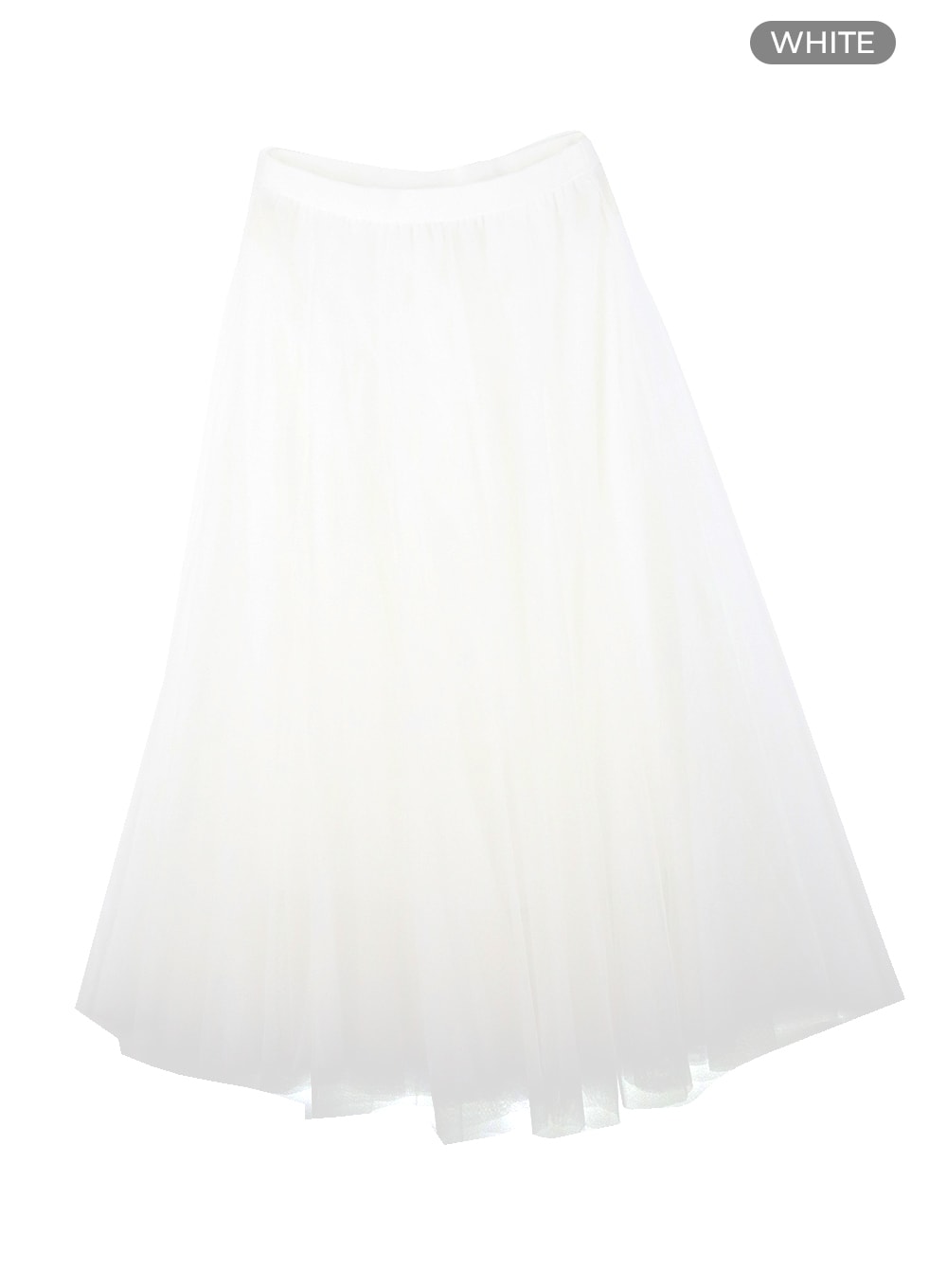 tulle-maxi-skirt-om427 / White