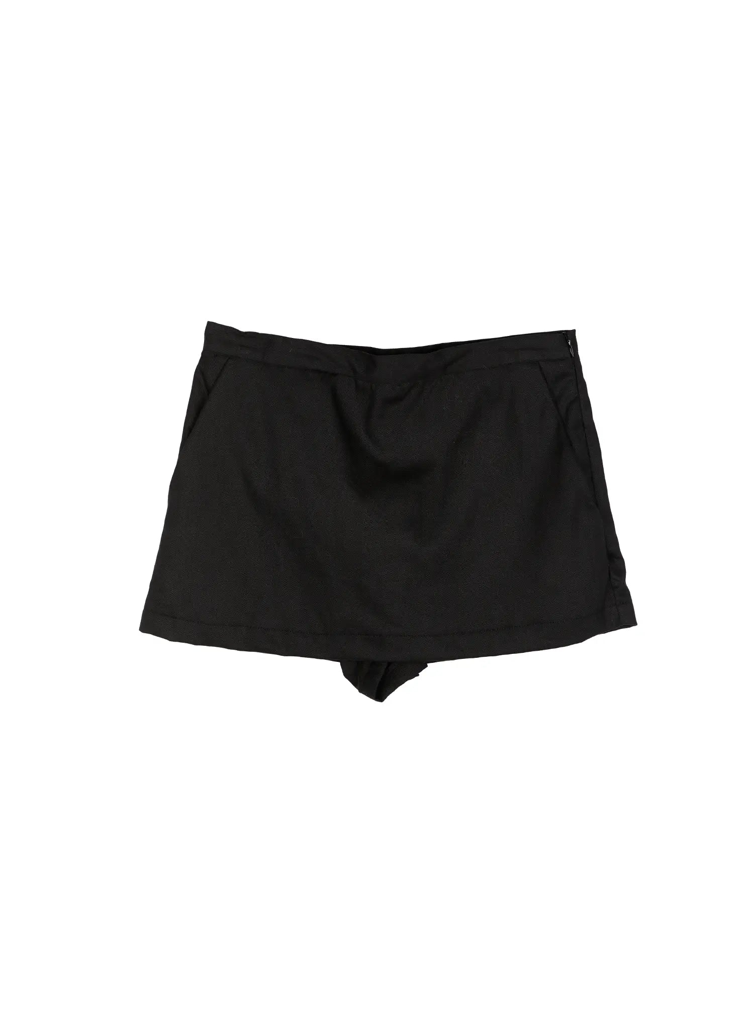 vintage-floral-print-mini-skirt-cu508 / Black
