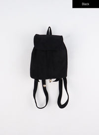 faux-suede-backpack-io317 / Black