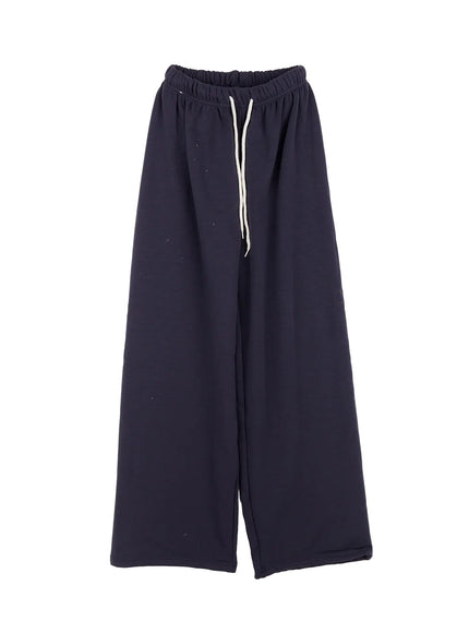 warm-fleece-wide-sweatpants-cn518 / Dark blue