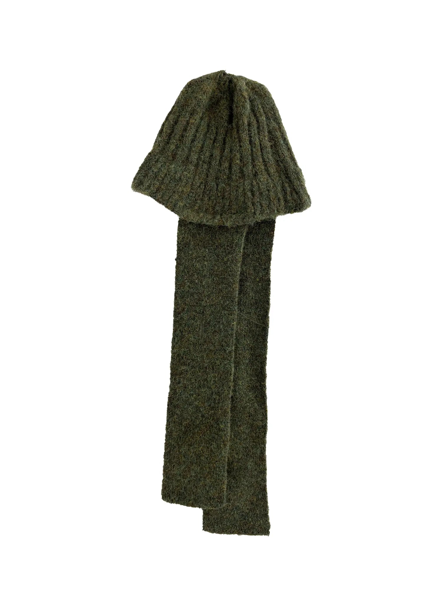 warm-balaclava-scarf-set-cn504 / Dark green