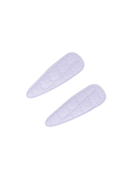 shiny-quilted-clip-set-cl514 / Purple