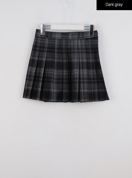 check-pleated-mini-skirt-ig312