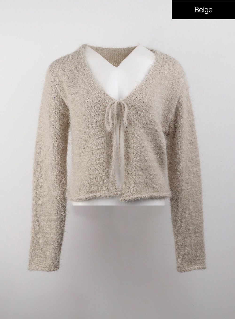 ribbon-crop-knit-sweater-cj408 / Beige