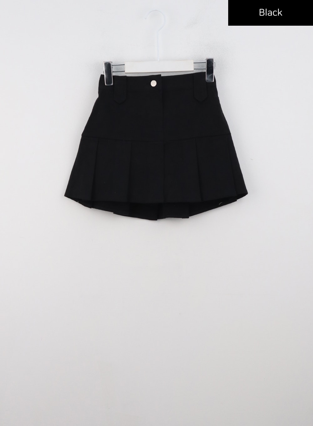 fleece-pleated-mini-skirt-cd301 / Black