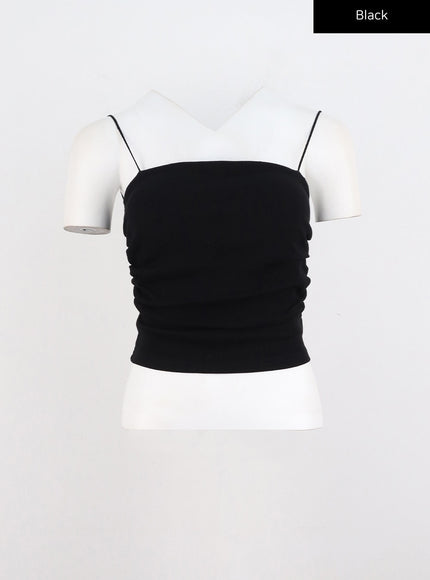 ruched-camisole-co306 / Black