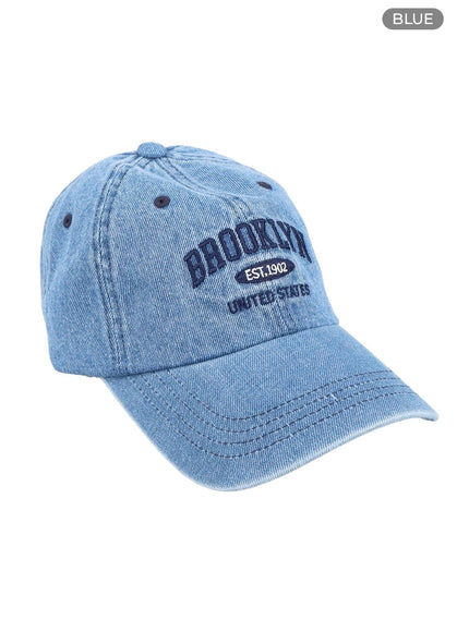 embroidered-denim-cap-ca430 / blue