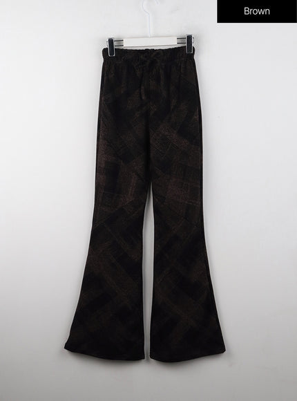 graphic-sweatpants-ij403 / Brown