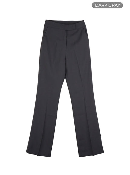 stylish-slim-fit-tailored-pants-oo429 / Dark gray