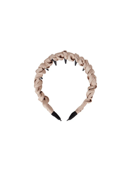 twisted-crystal-headband-cd514 / Beige