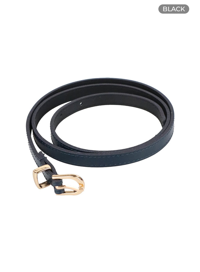 slim-buckle-waist-belt-cy416 / Black