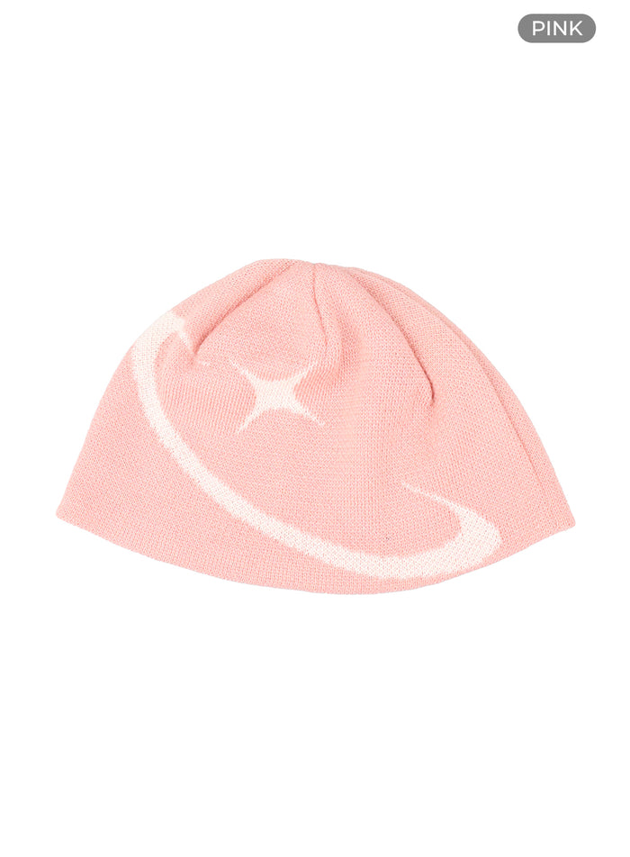 graphic-beanie-oa429 / Pink