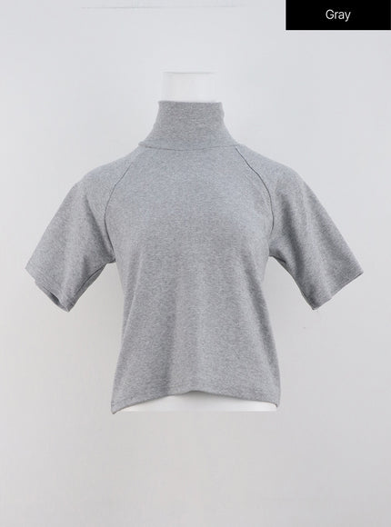 high-collar-short-sleeve-od307 / Gray