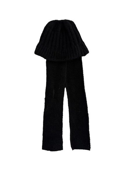 warm-balaclava-scarf-set-cn504 / Black