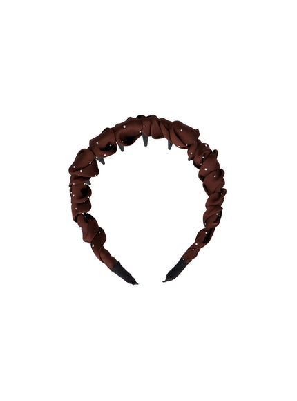 twisted-crystal-headband-cd514 / Brown