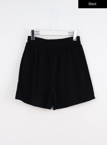 corduroy-shorts-io317 / Black