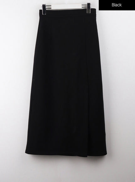 slit-side-maxi-skirt-cj404 / Black