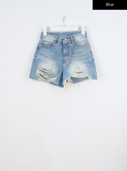 Denim Ripped Shorts BY312