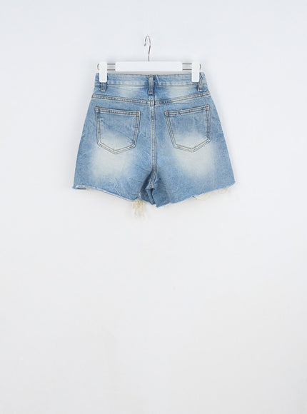 Denim Ripped Shorts BY312