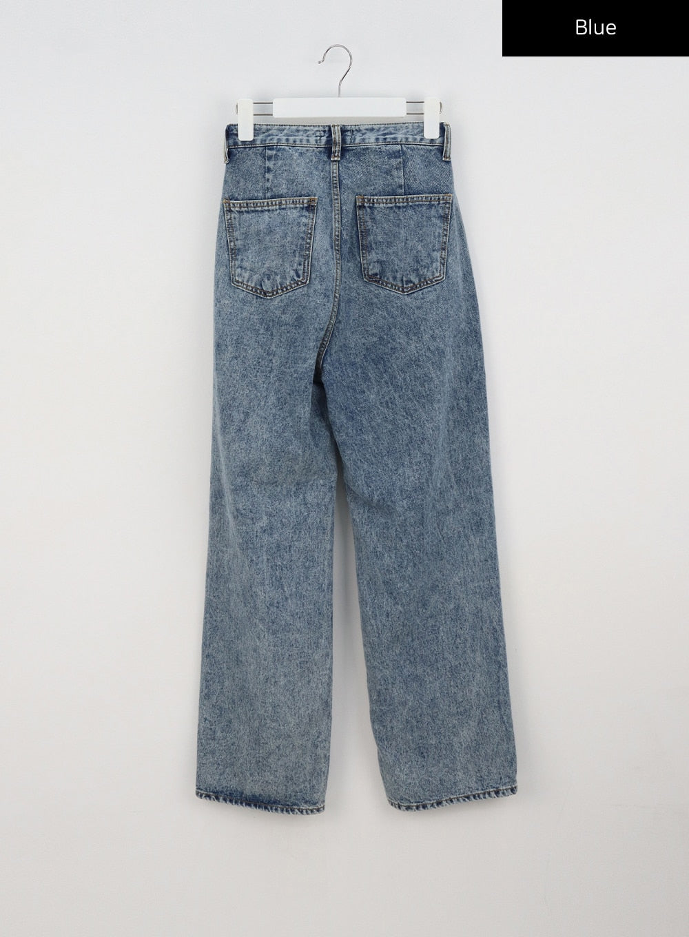 Blue Wide-leg acid-washed jeans, Balenciaga