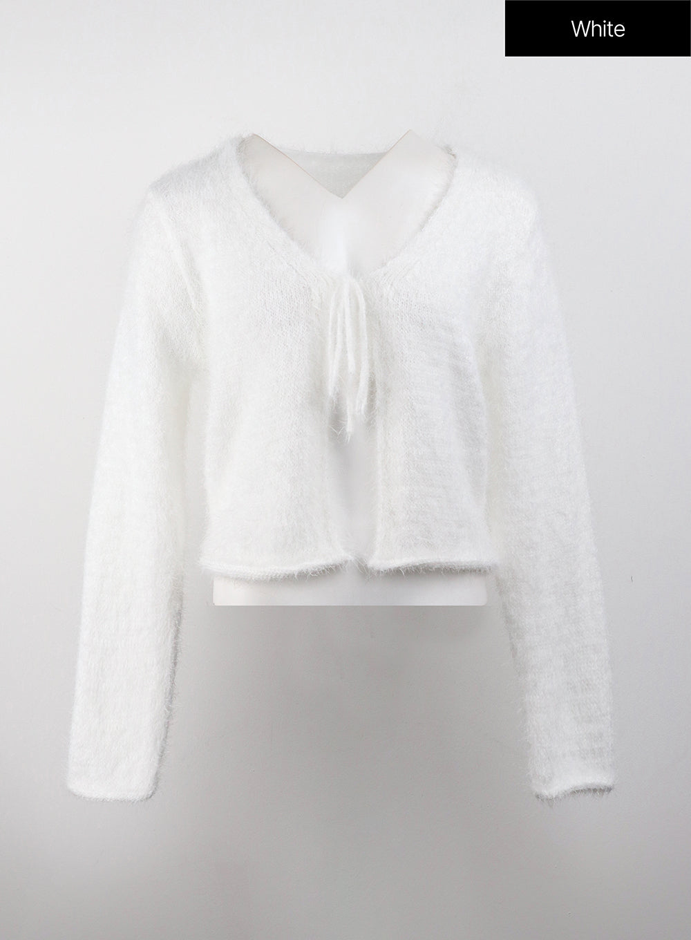 ribbon-crop-knit-sweater-cj408 / White