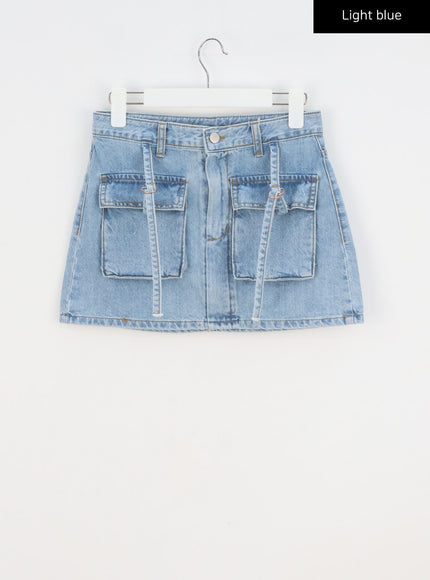 Front Pocket Mini Skirt BY317