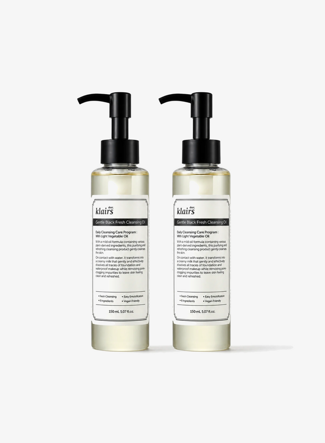 Gentle Black Fresh Cleansing Oil Duo Set (150ml*2ea)