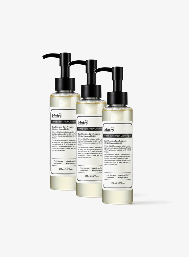 Gentle Black Fresh Cleansing Oil Trio Set (150ml*3ea)