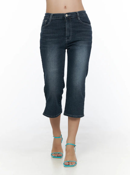 Axel Slit Capri Jeans CL510 in Dark blue, size S