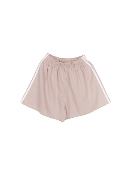 Banded Cotton Shorts CU524 in Light pink, size S/M