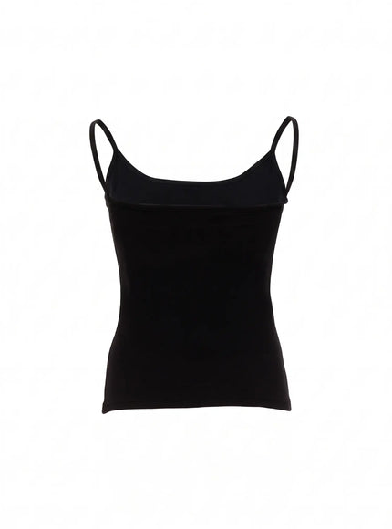 Basic Cami Top IU524 in Black, size S/M