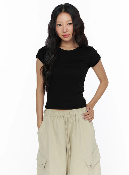 Basic Crewneck Tee CL510 in Black, size S/M