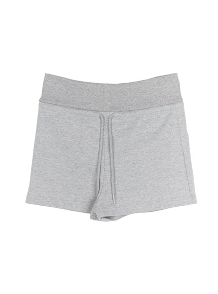 Basic Drawstring Lounge Shorts IU525 in Gray, size S/M
