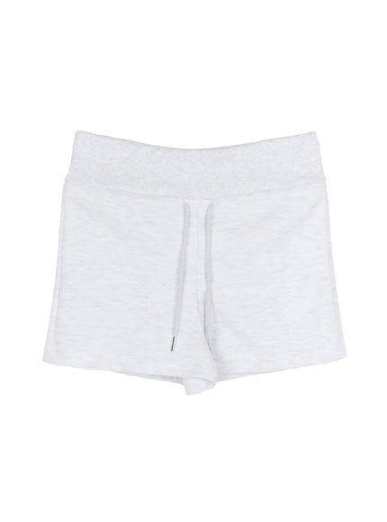 Basic Drawstring Lounge Shorts IU525 in Light gray, size S/M
