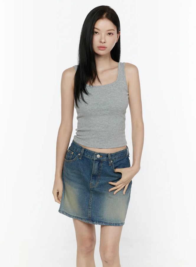 Basic Tank Top IL506 in Gray, size S/M