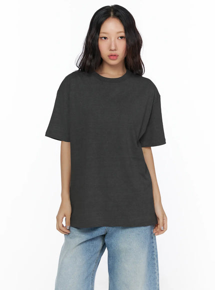 Casual Oversized T-Shirt CL513 in Dark gray, size S/M