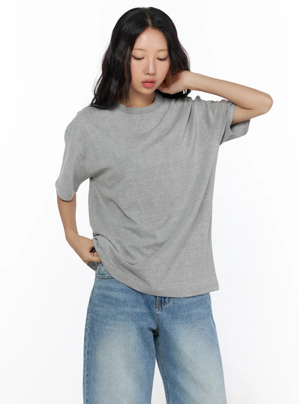 Casual Oversized T-Shirt CL513 in Gray, size S/M
