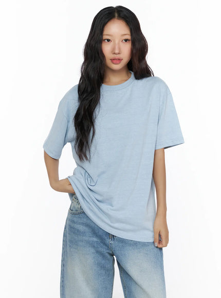 Casual Oversized T-Shirt CL513 in Light blue, size S/M