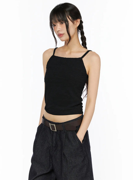 Casual Sleeveless Top CU530 in Black, size S/M